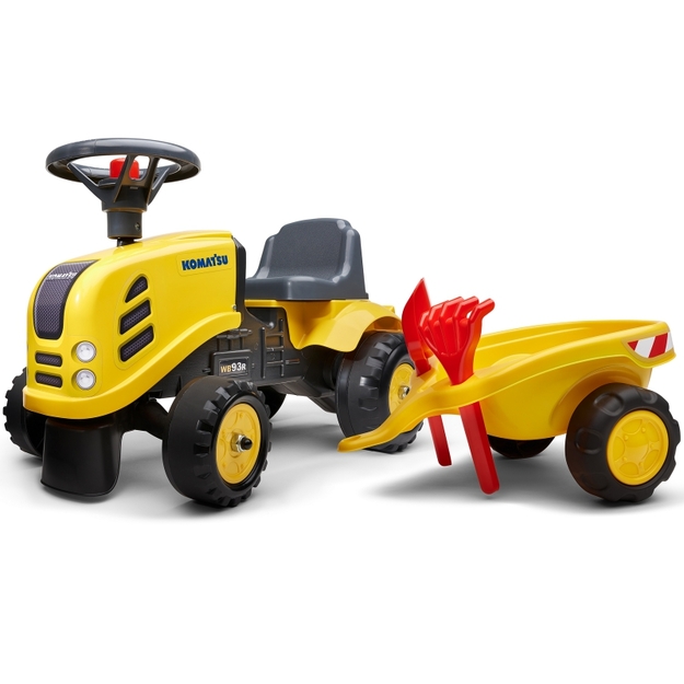 Falk Baby Komatsu traktor, kollane