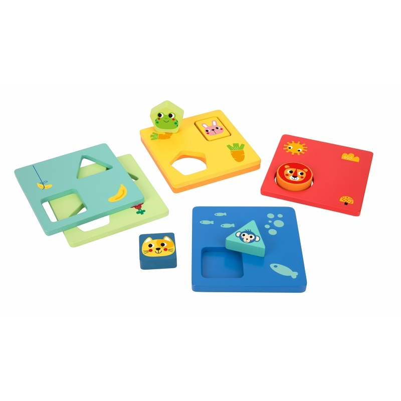 Montessori puust puzzle - Loomad