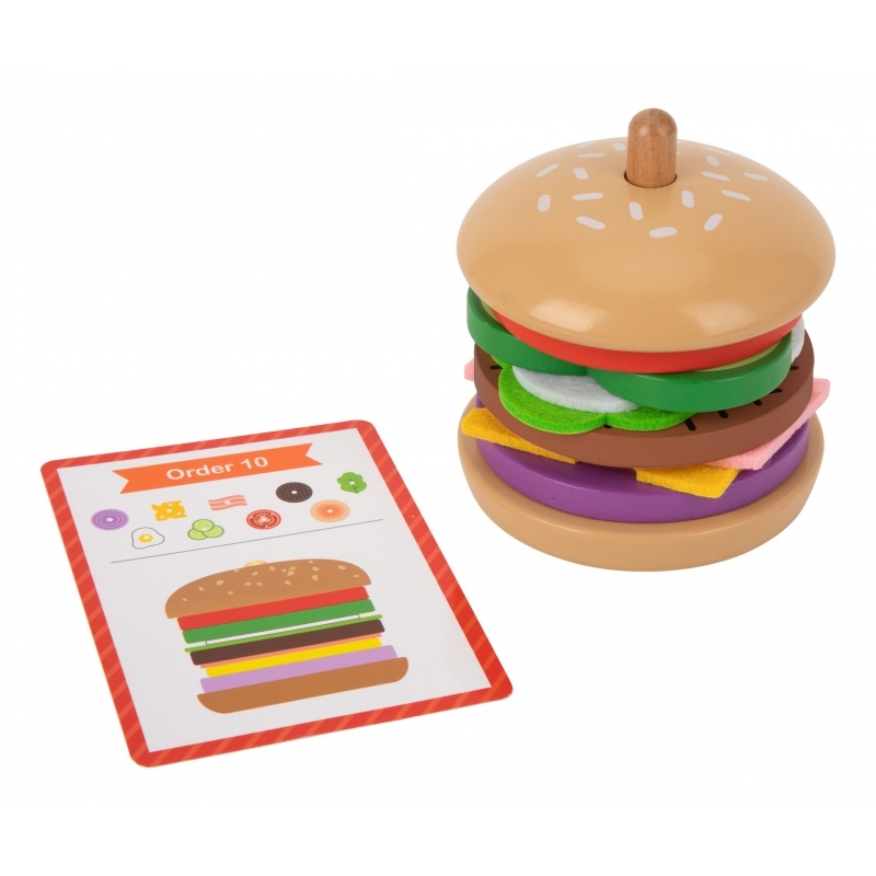 WOOPIE GREEN Puidust burgerirestorani puzzle