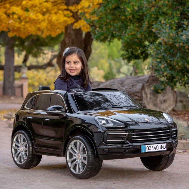 Laste kahekohaline elektriauto - Porsche Cayenne S, must