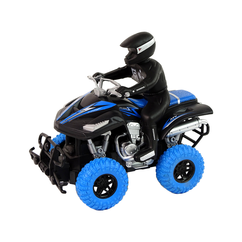 27 Mhz 1:18 patarei kaugjuhtimispuldiga quad bike, sinine