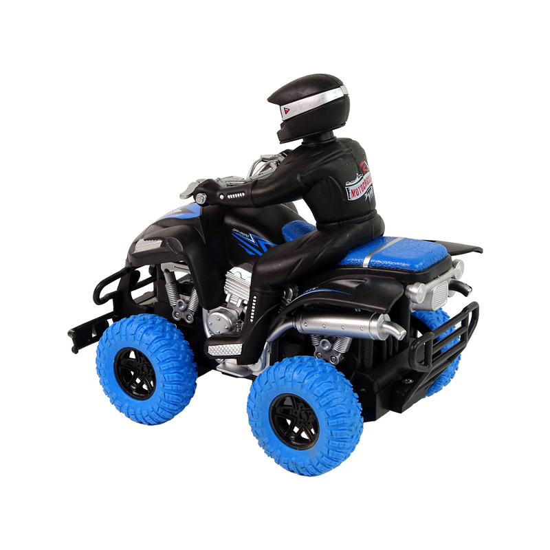 27 Mhz 1:18 patarei kaugjuhtimispuldiga quad bike, sinine