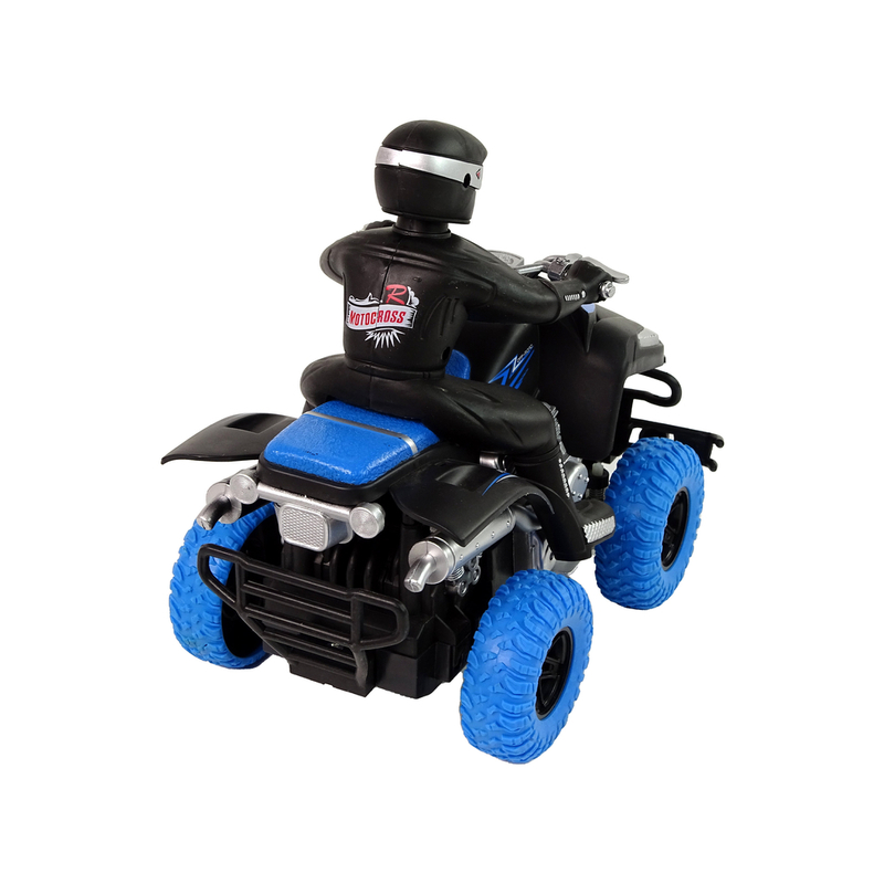 27 Mhz 1:18 patarei kaugjuhtimispuldiga quad bike, sinine