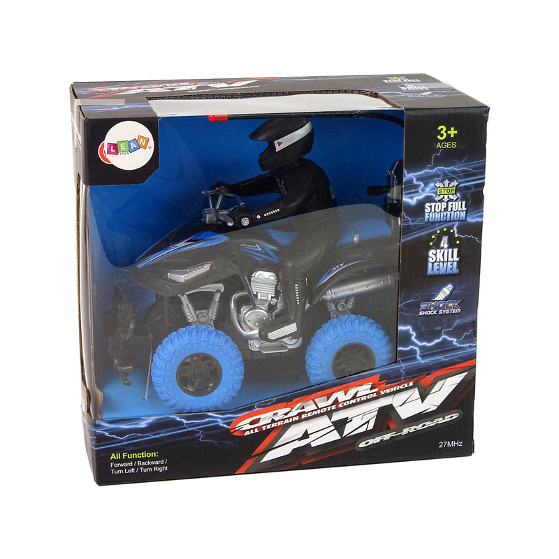 27 Mhz 1:18 patarei kaugjuhtimispuldiga quad bike, sinine