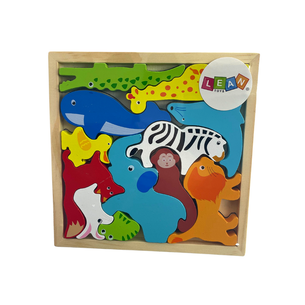 Puidust õpetlik puzzle - Loomad