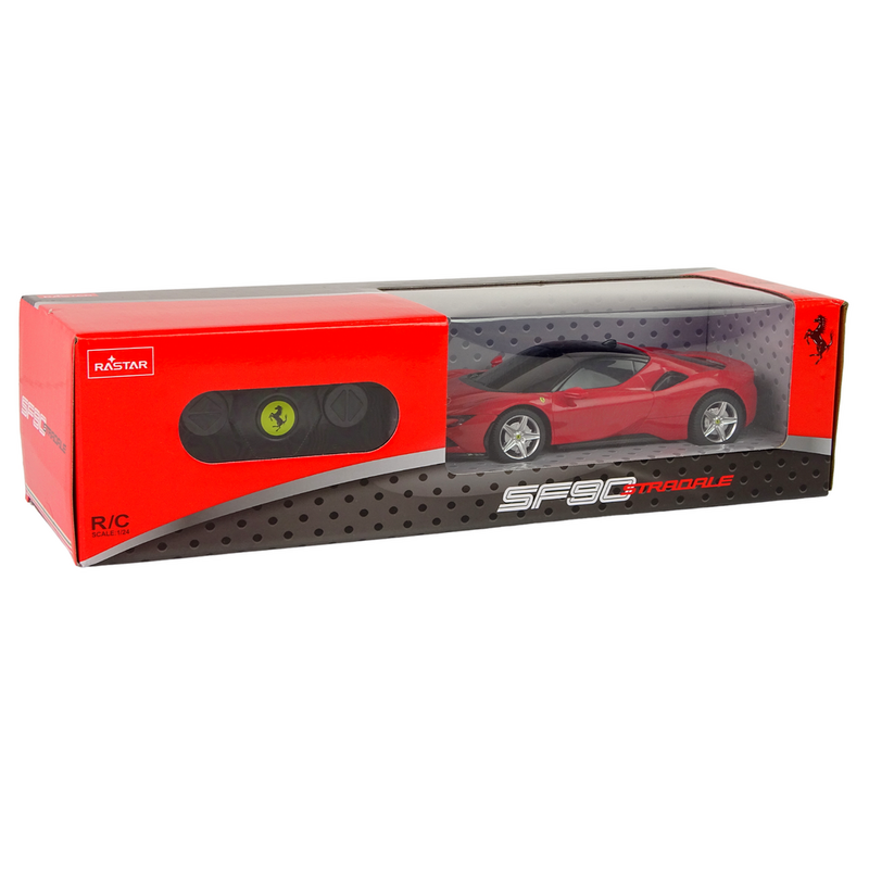 Ferrari SF90 Rastar kaugjuhtimispuldiga auto, 1:14, punane