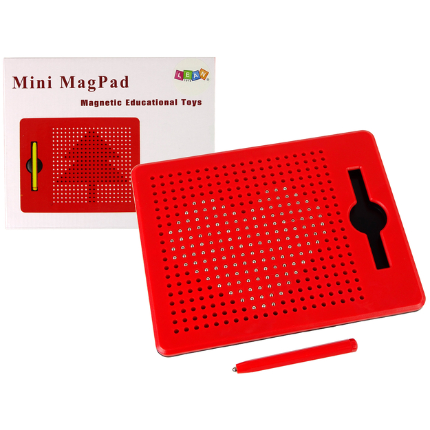 Mini MagPad magnetiline tahvel koos pallidega, punane