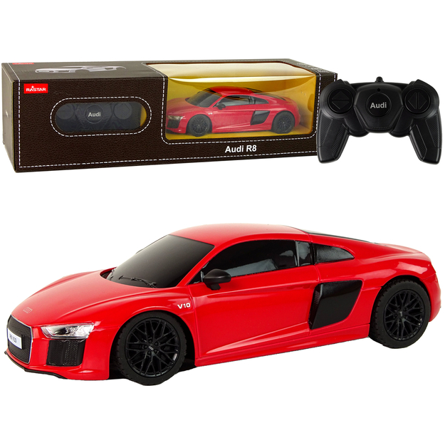 Audi R8 kaugjuhtimismasin, 1:24, punane