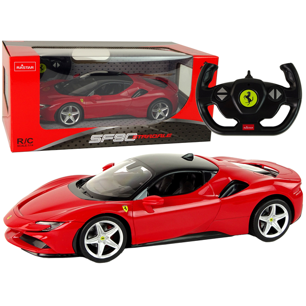 Ferrari SF90 puldiga auto, 1:14, punane