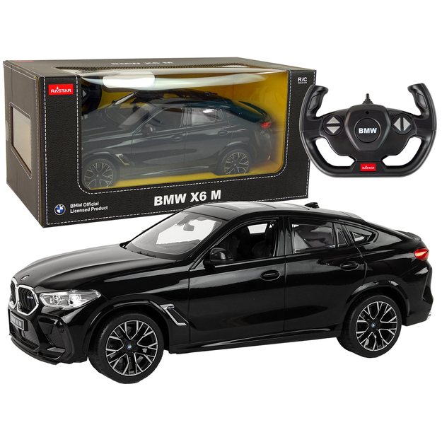 Bmw X6 M puldiga juhitav auto, 1:14, must