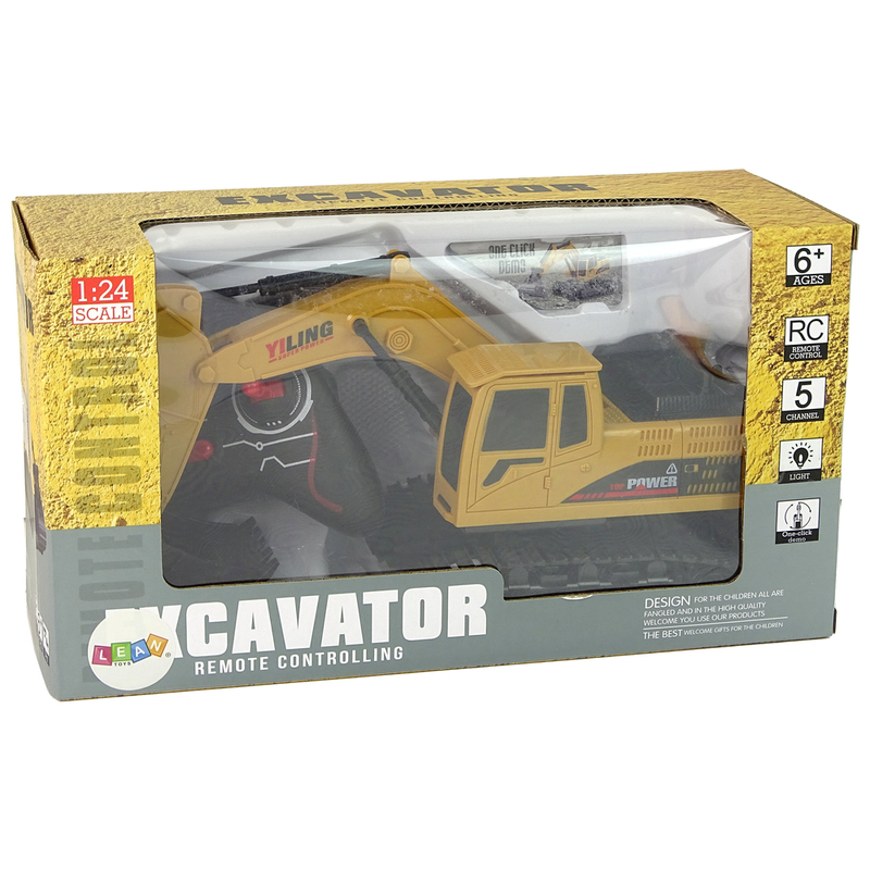 Kaugjuhitav ekskavaator 1:24, kollane