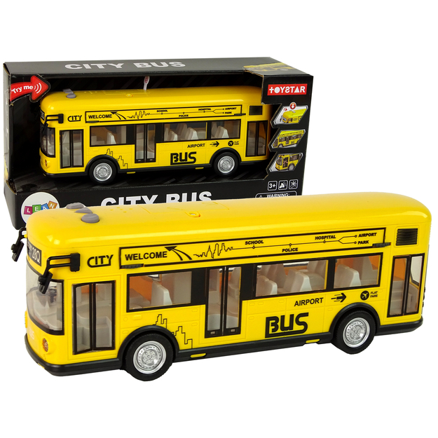 Mänguasja buss, 1:18, kollane