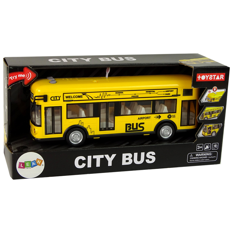 Mänguasja buss, 1:18, kollane