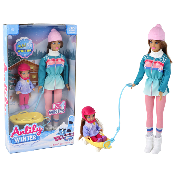 Anlily Sledding Doll Set