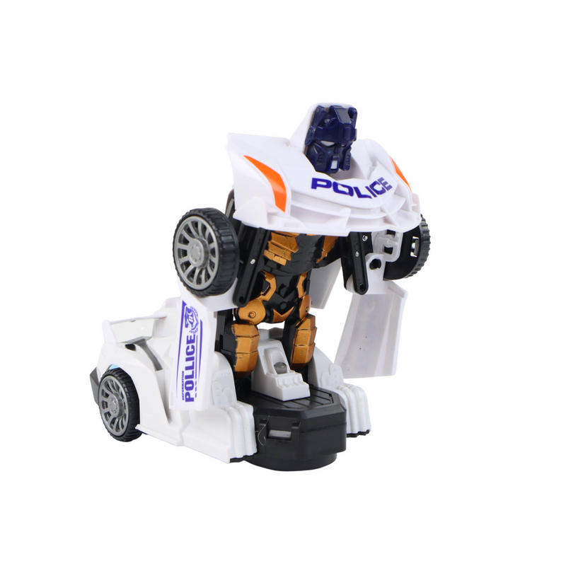 Politseiauto - robot 2in1, valge