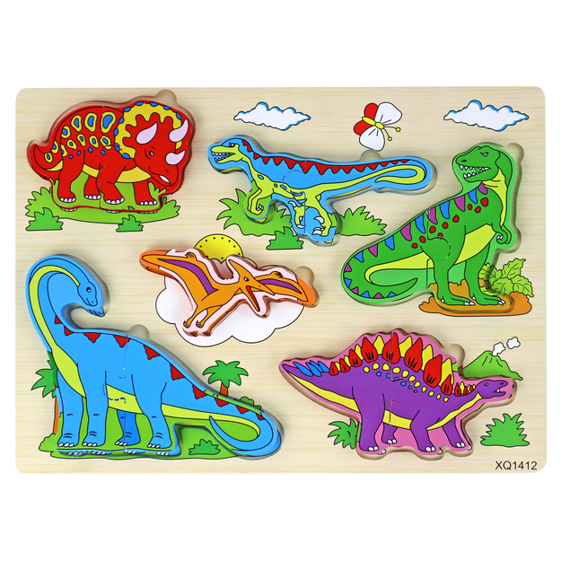 3D puidust puzzle, dinosaurused, 11 tk.