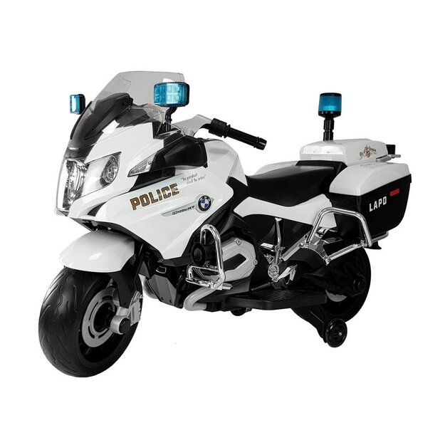 BMW R1200 üksik elektriline politseimootorratas, valge