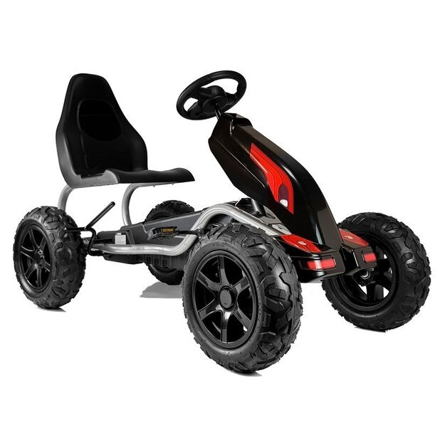 Pedaaliga gokart B012, must