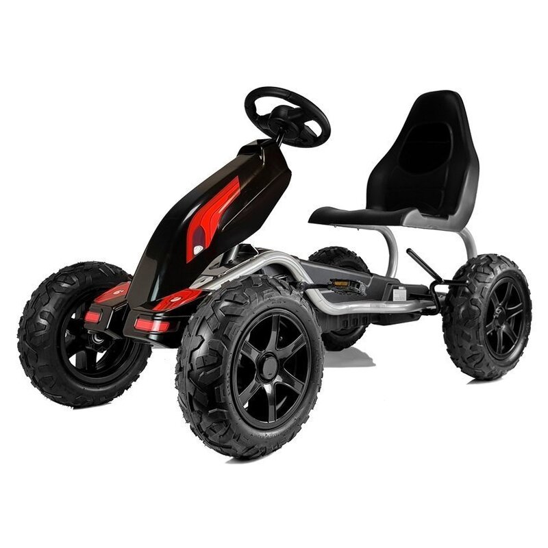 Pedaaliga gokart B012, must