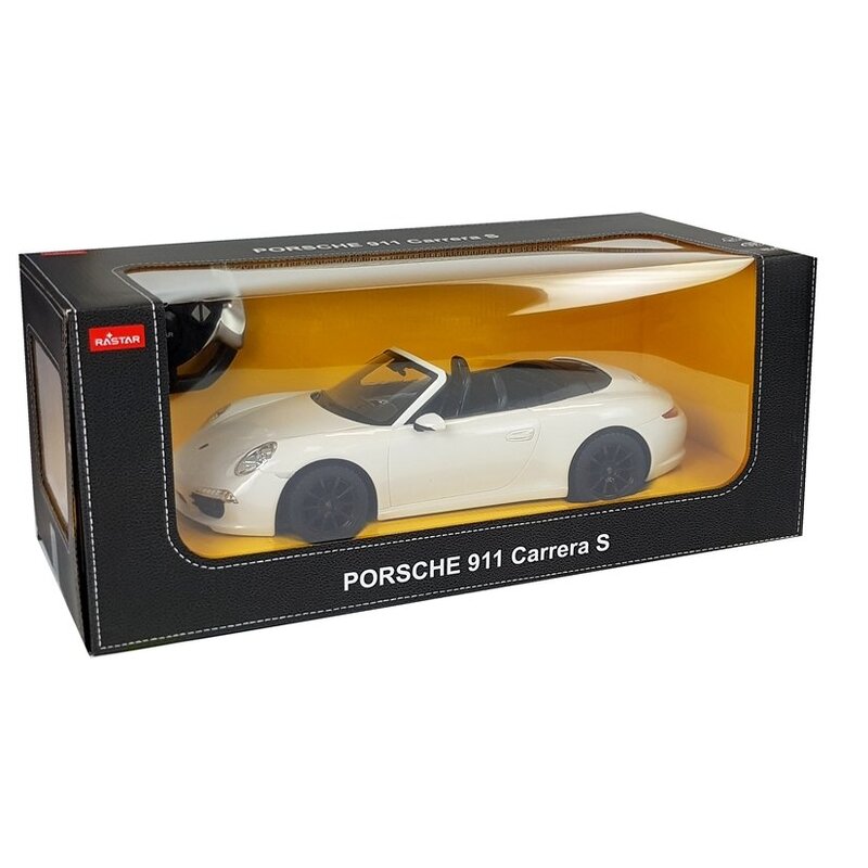 Porsche 911 puldiga auto, 1:14, valge