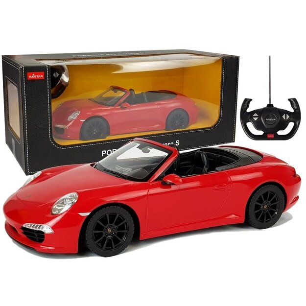 Porsche 911 puldiga auto, 1:14, punane