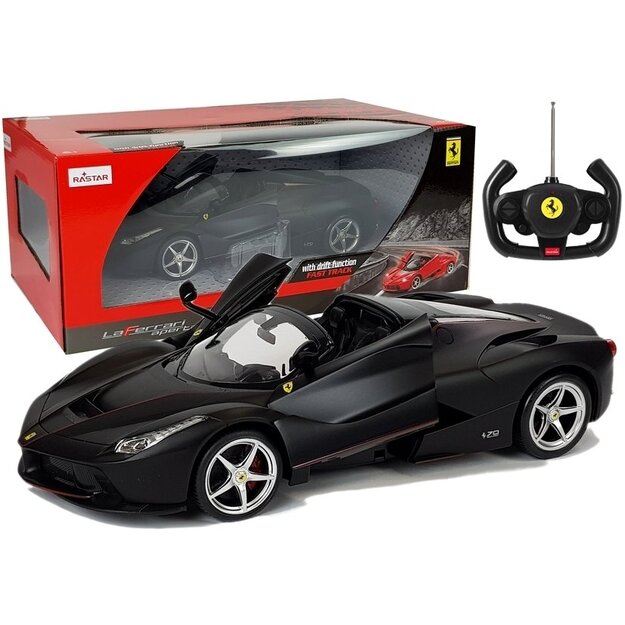 R/C Ferrari Aperta Rastar 1:14 kaugjuhtimispuldiga auto, must.