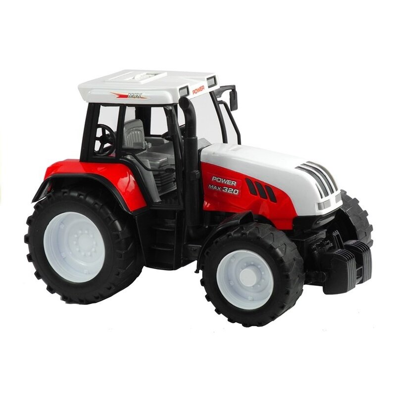 Suur traktor koos haagisega, 65 cm, punane