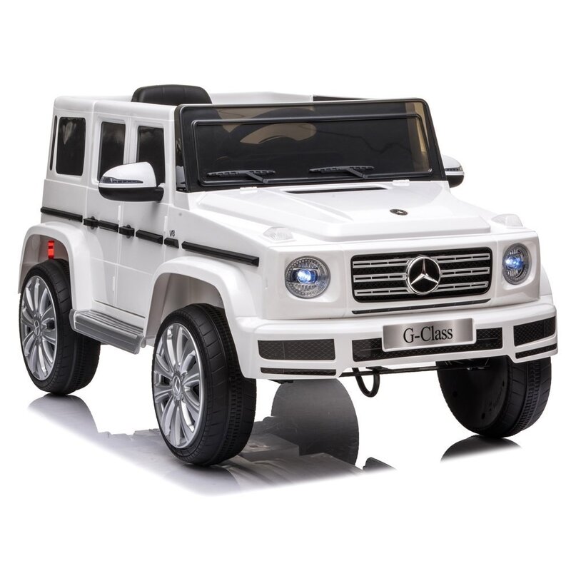 Laste ühekohaline elektriauto Mercedes G500, valge