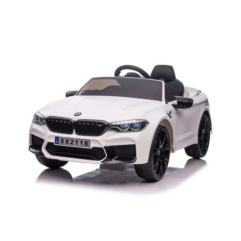 BMW M5 SX2118, ühekohaline elektriauto lastele, valge