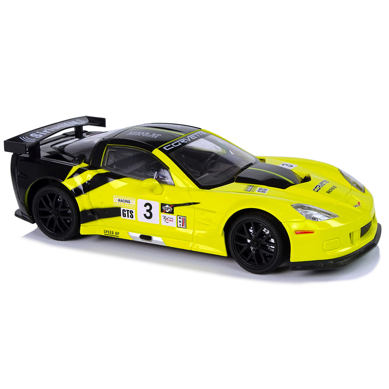 Raadioteel juhitav sportauto Corvette C6.R, kollane