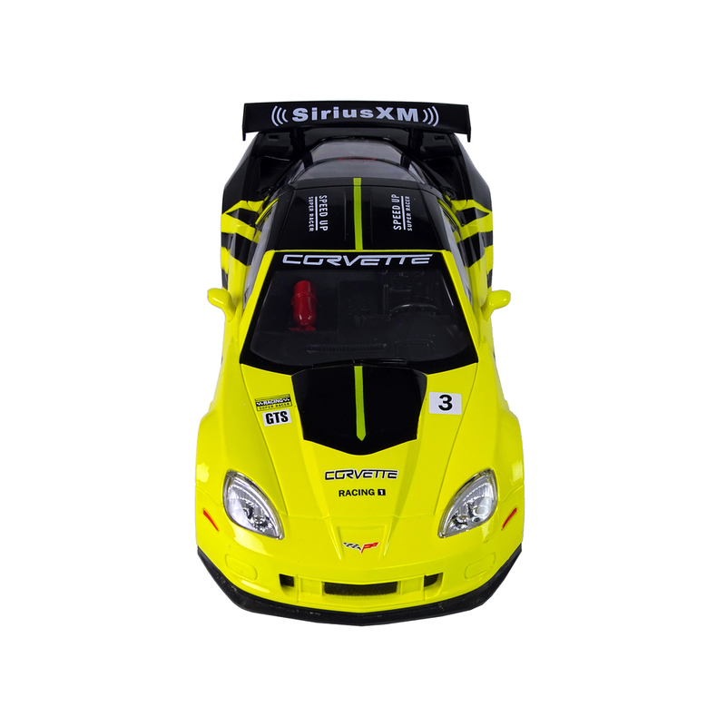 Raadioteel juhitav sportauto Corvette C6.R, kollane