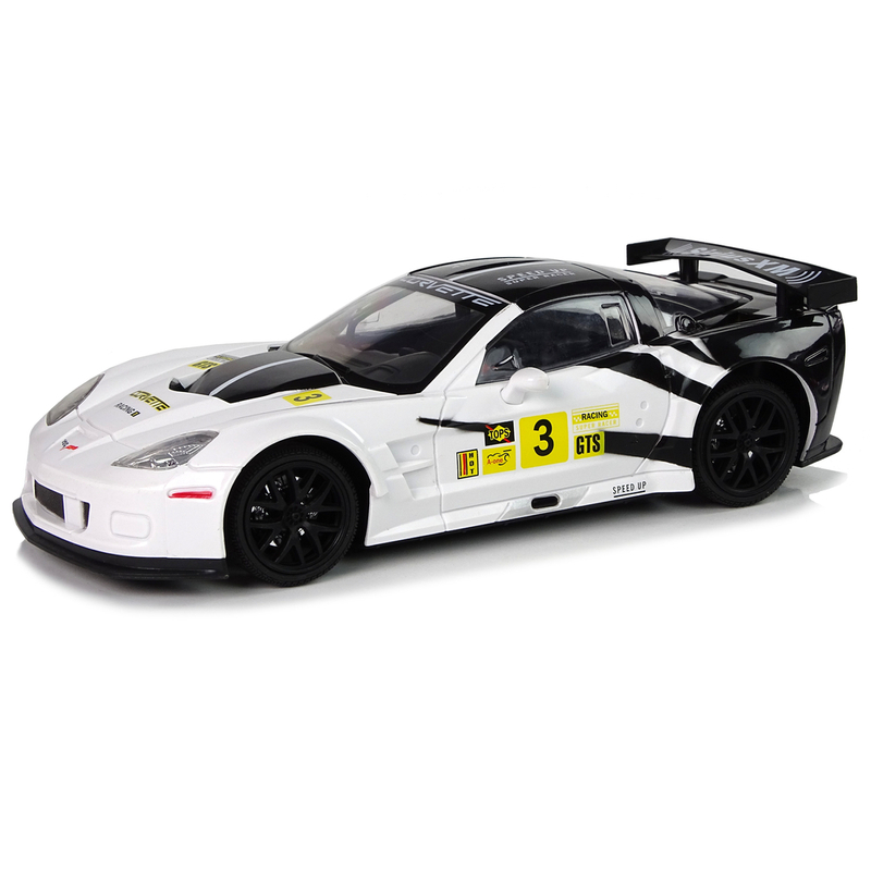 Kaugjuhitav sportauto Corvette C6 R, valge