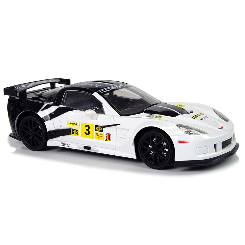 Kaugjuhitav sportauto Corvette C6 R, valge