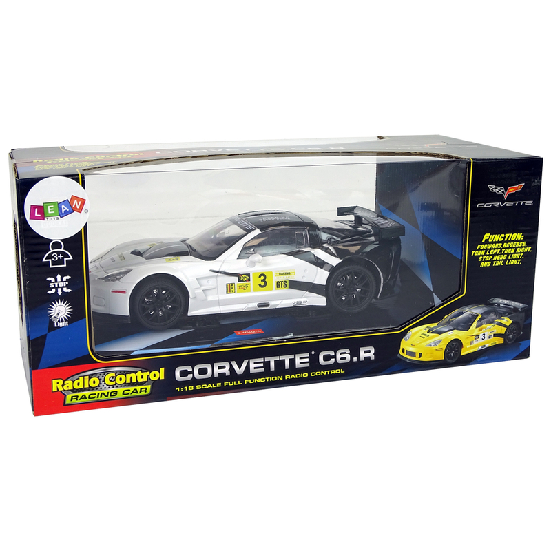 Kaugjuhitav sportauto Corvette C6 R, valge