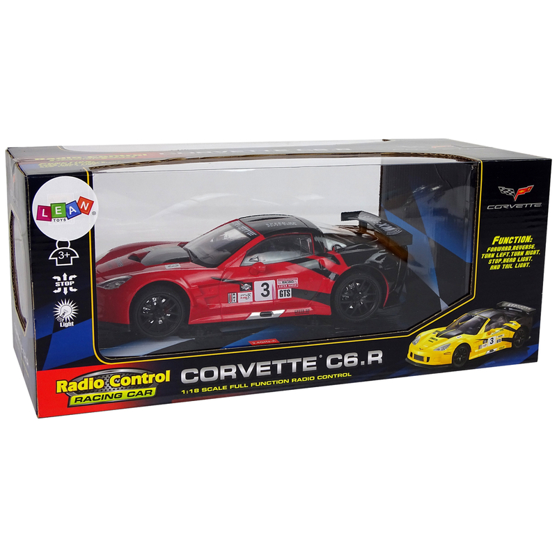 Raadioteel juhitav sportauto Corvette C6. R, punane