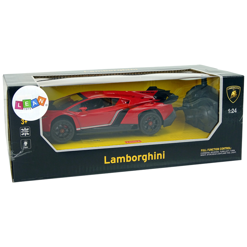 Raadioteel juhitav sportauto Lamborghini, punane