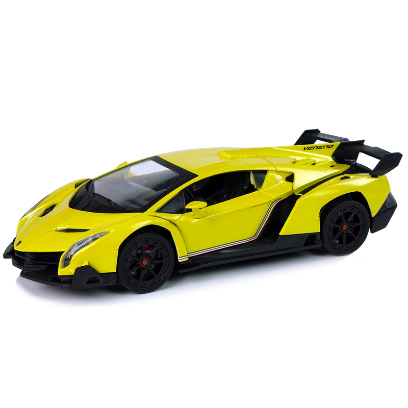 Raadioteel juhitav sportauto Lamborghini Veneno, kollane