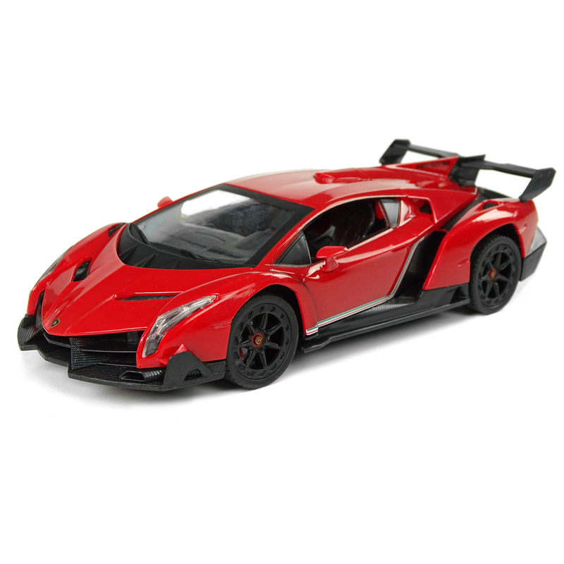 Lamborghini Veneno kaugjuhitav sportauto, punane