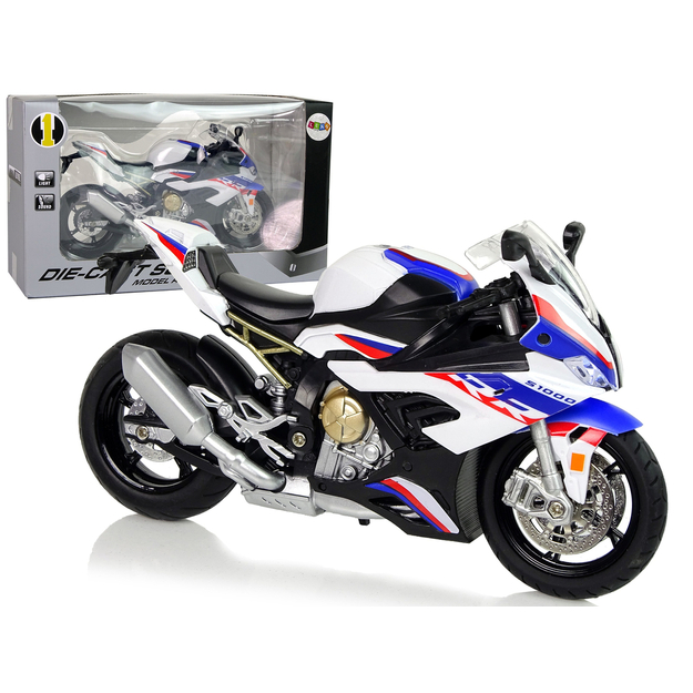 BMW S1000RR mängumootorratta mudel, valge